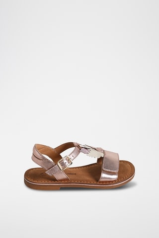 Sandálias em couro - Dourado