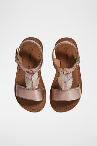 Sandálias em couro - Dourado