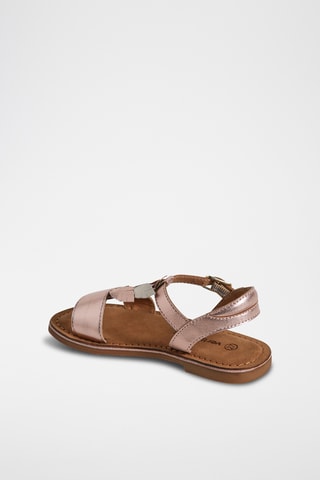 Sandálias em couro - Dourado