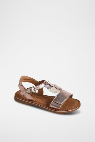 Sandálias em couro - Dourado