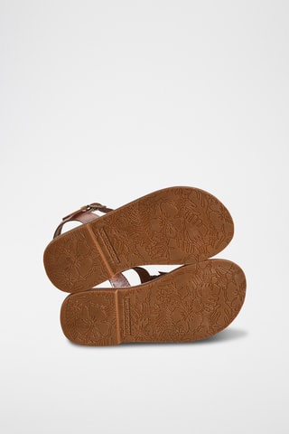 Sandálias em couro - Dourado