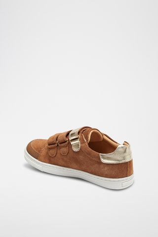 Sapatilhas em couro - Castanho