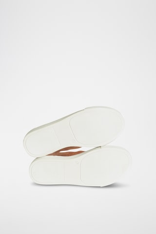 Sapatilhas em couro - Castanho