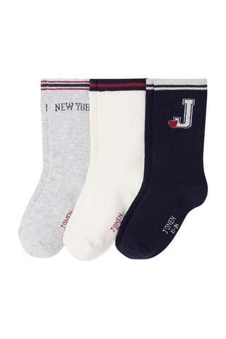 3 paires de chaussettes - Ecru