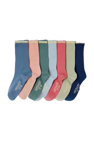 7 pares de meias - Azul-marinho