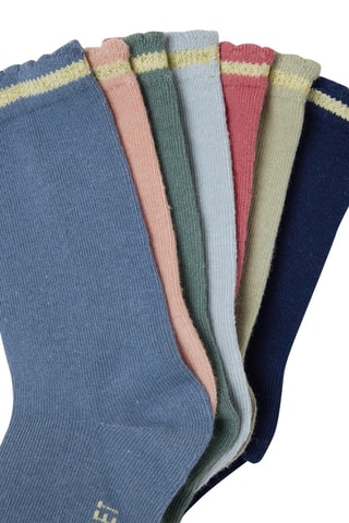 7 pares de meias - Azul-marinho