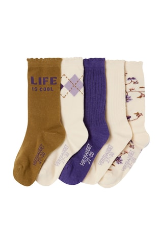 5 pares de meias - Cru