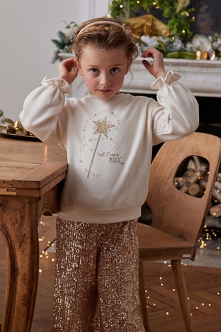 Sweat et baguette magique - Ecru