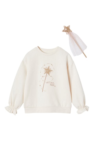 Sweat et baguette magique - Ecru