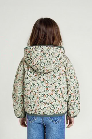 Blusão reversível com capuz - Verde-claro