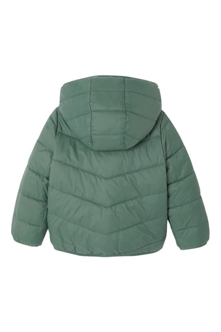 Blusão reversível com capuz - Verde-claro