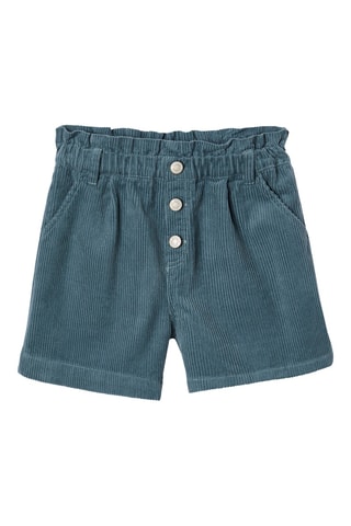 Short en velours - Bleu canard