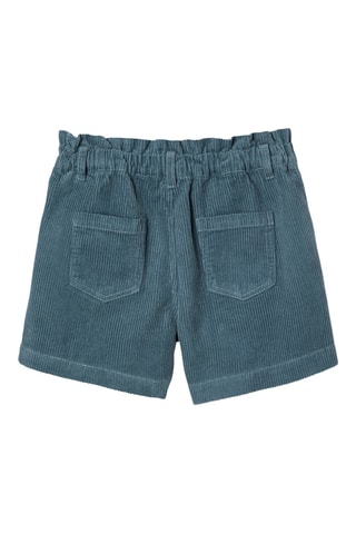 Short en velours - Bleu canard