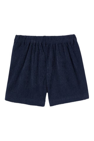 Calções em veludo - Azul-marinho