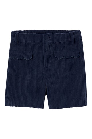 Calções em veludo - Azul-marinho