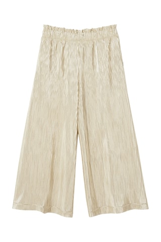 Calças plissadas - Dourado