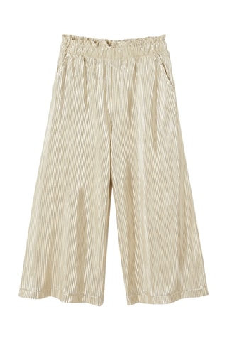 Calças plissadas - Dourado