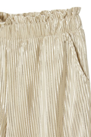 Calças plissadas - Dourado