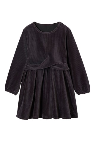 Robe en velours - Anthracite