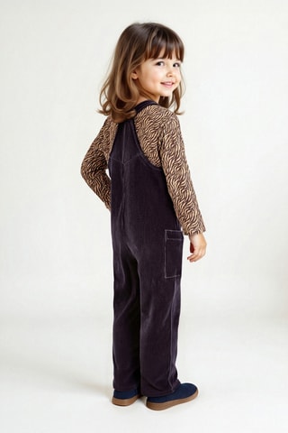 T-shirt et salopette en velours - Anthracite