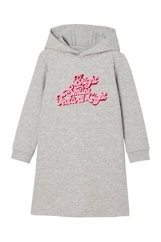 Robe sweat à capuche - Gris clair chiné