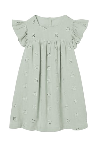 Robe en broderie anglaise - Vert clair