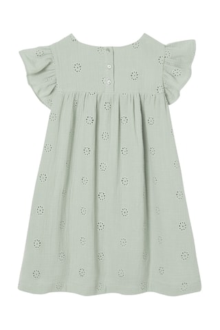Robe en broderie anglaise - Vert clair