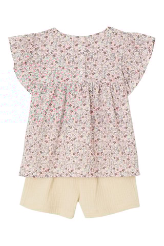 Blouse et short - Ecru et jaune