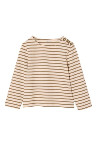 T-shirt - Vert olive et écru