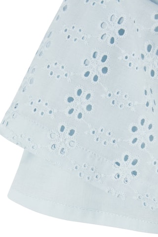 Blusa em bordado inglês - Azul-celeste