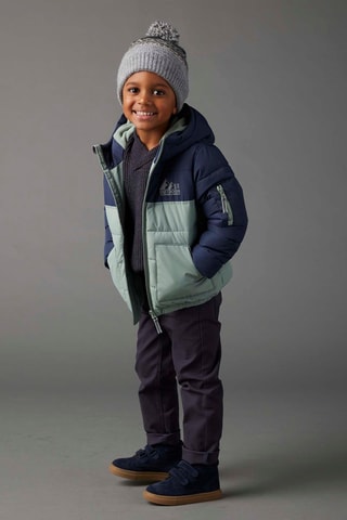 Blusão com capuz - Verde-água