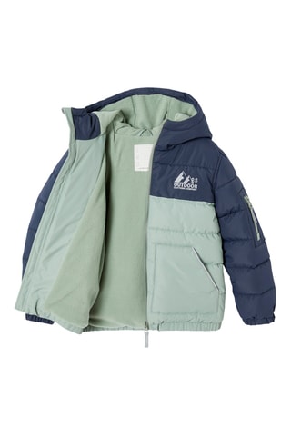 Blusão com capuz - Verde-água