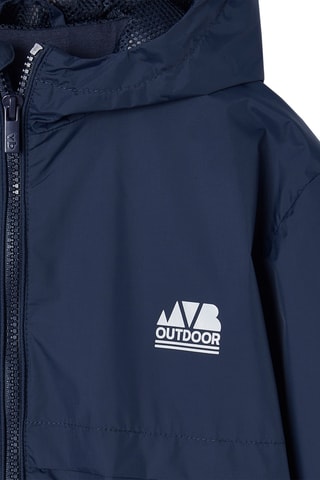 Corta-vento com capuz - Azul-noite