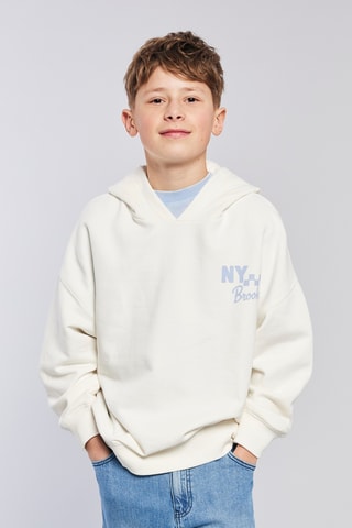 Sweat à capuche - Ecru