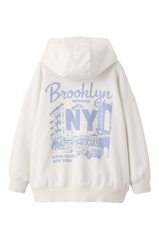 Sweat à capuche - Ecru