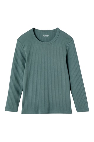 3 t-shirts - Vert émeraude, blanc et gris chiné