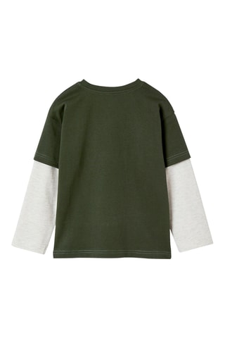 T-shirt trompe-l’œil - Kaki