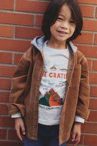 Surchemise en velours - Camel