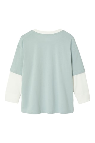 T-shirt trompe-l’œil - Vert d’eau