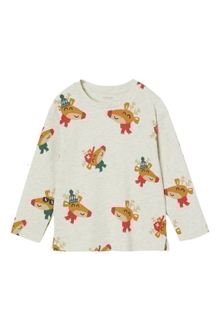 T-shirt - Branco mesclado