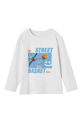 T-shirt - Branco mesclado