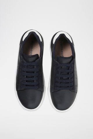 Baskets en cuir - Bleu marine