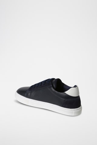 Baskets en cuir - Bleu marine