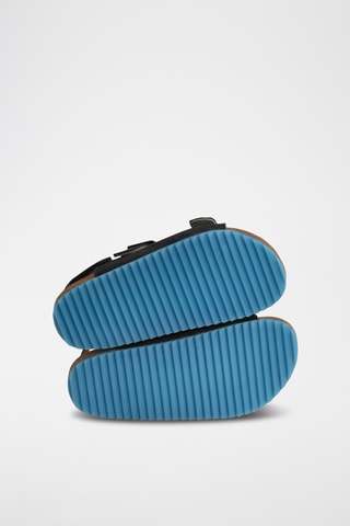 Sandálias em nobuck - Azul-marinho