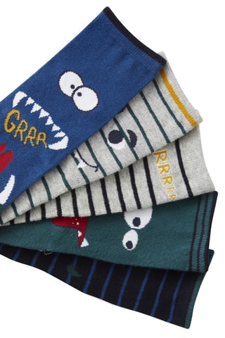 5 pares de meias - Azul