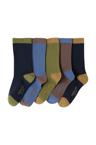 5 pares de meias - Azul