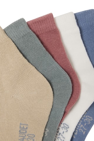 5 pares de meias - Bege e caqui