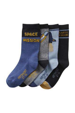 4 pares de meias - Azul