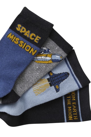 4 pares de meias - Azul