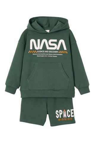 Sweat à capuche et short - Vert sapin